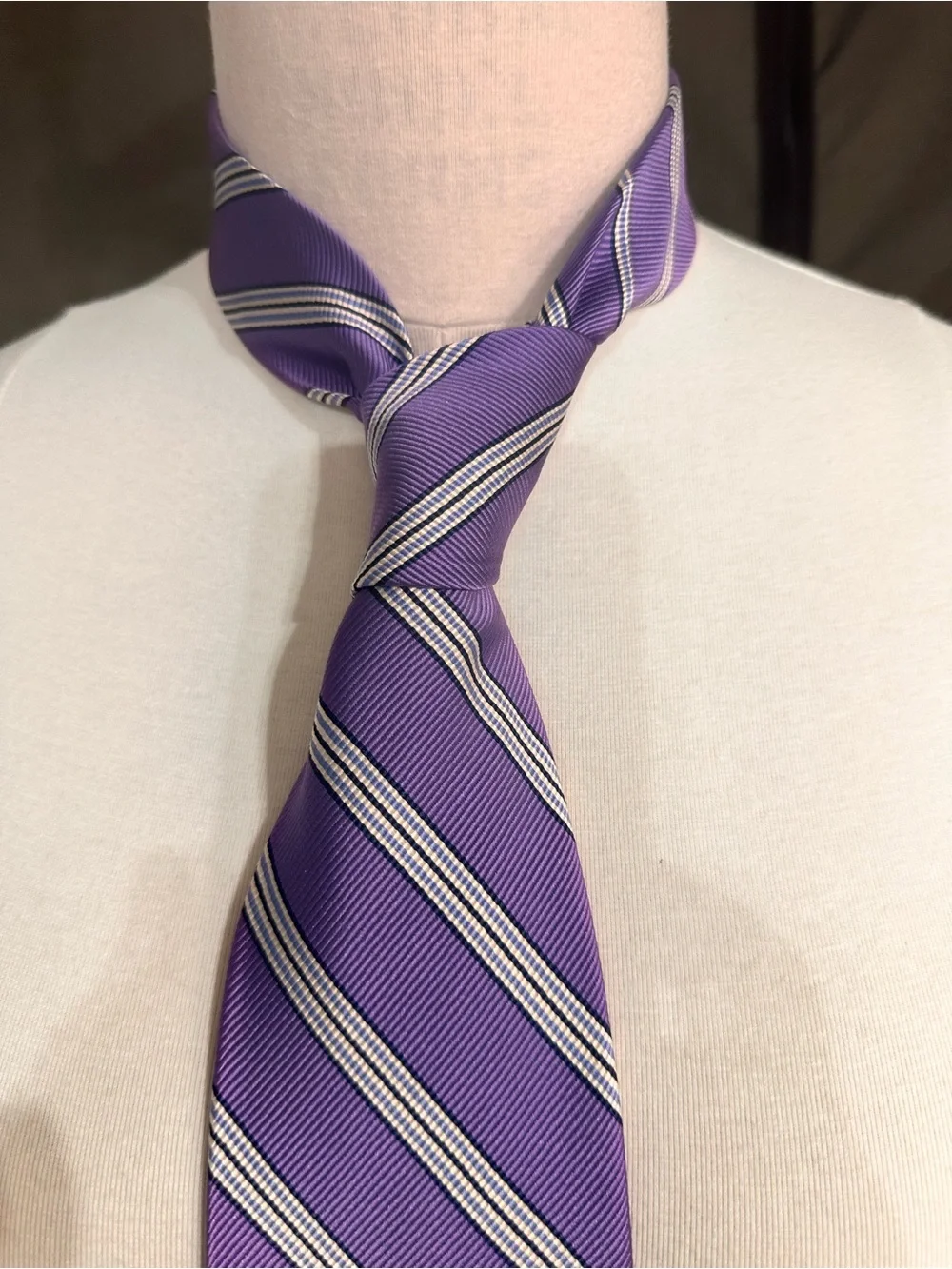 Classic Purple Striped Men's Tie